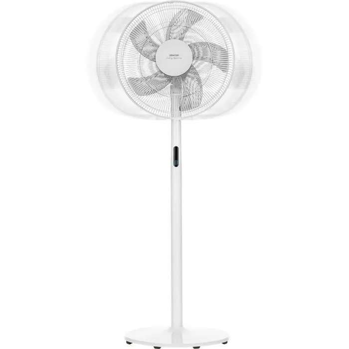 Sencor Ventilateur sur pied SFN 4070WH, 40 cm, 3 en 1, télécommande, 8 vitesses, oscillation 80°, hauteur réglable, 48 W, blanc
