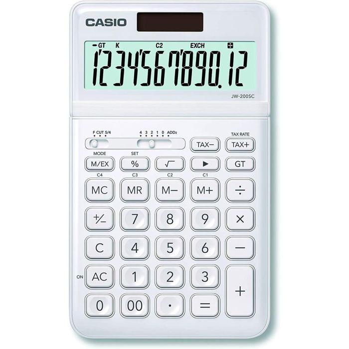 Calculatrice Casio JW-200SC-WE Blanc Plastique 0 Calculatrice Casio JW-200SC-WE Blanc Plastique 0