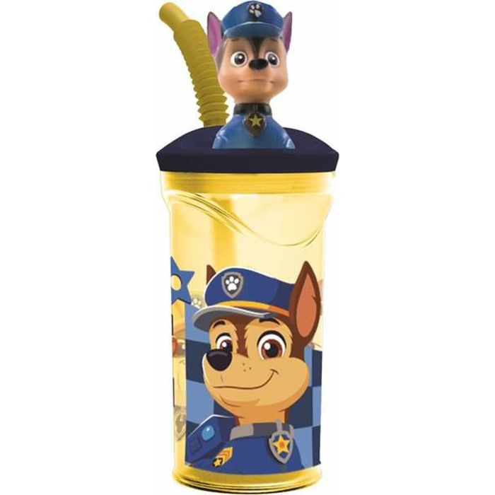 Verre avec Paille The Paw Patrol Boy Rescue Pups 360 ml 3D