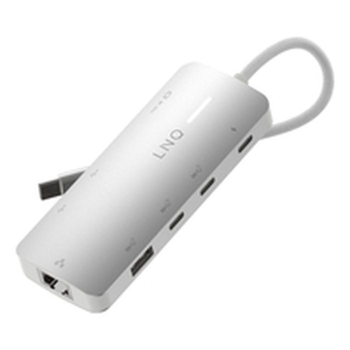 Hub USB Linq Byelements LQ49081PS Blanc Gris 18