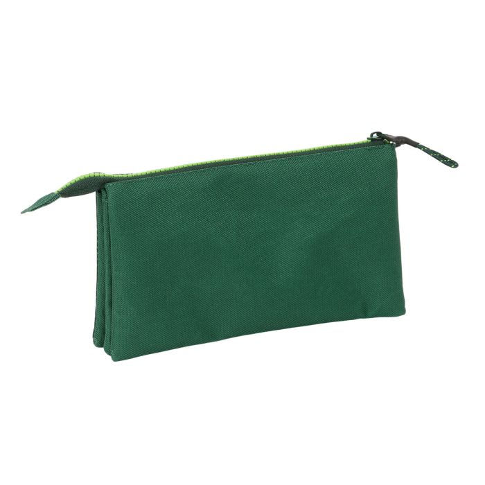 Trousse Fourre-Tout Triple Real Betis Balompié Vert 22 x 12 x 3 cm 2