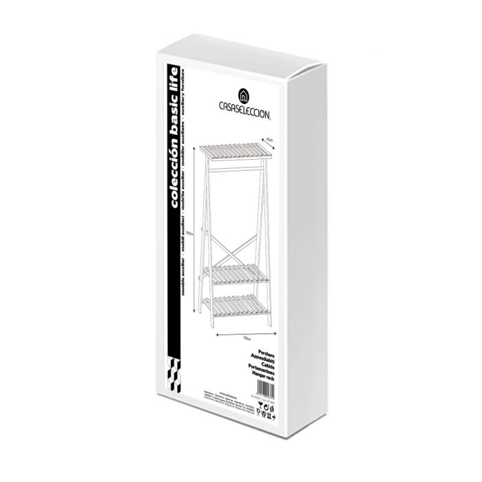 Porte-manteau Naturel Bambou 100 x 43 x 160 cm 1