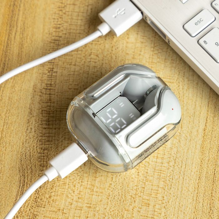 Écouteurs Sans Fil avec Étui de Charge Grey InnovaGoods 6 Écouteurs Sans Fil avec Étui de Charge Grey InnovaGoods 6