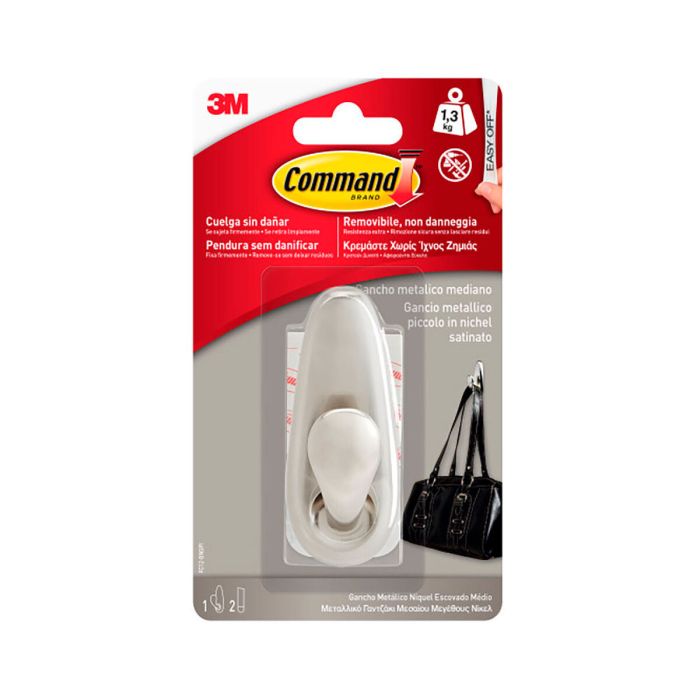 Crochet pour suspendre 3M 1,3 kg Argenté Métal (1 Unité)