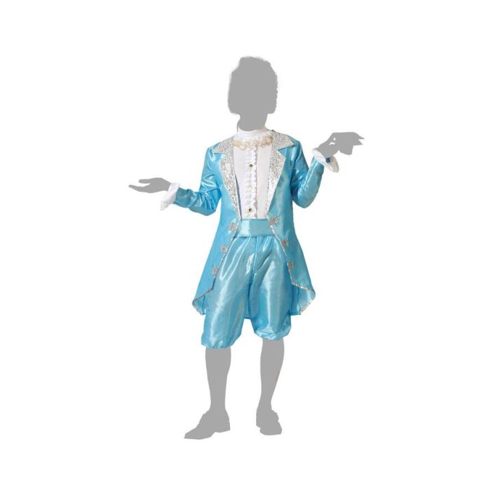 Costume d'homme adulte M-L de la cour de style époque en polyester bleu