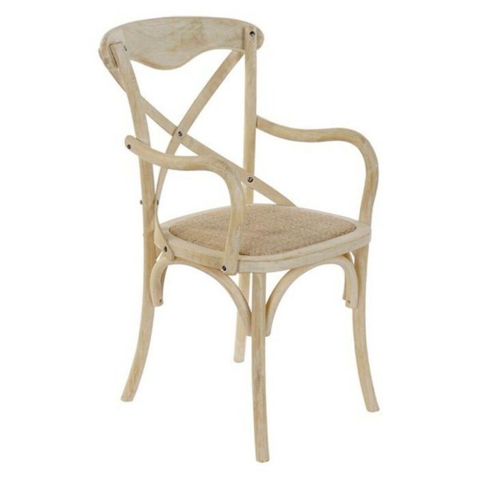 Chaise de Salle à Manger DKD Home Decor Blanc Multicouleur 55 x 57 x 92 cm 55 x 47 x 92 cm