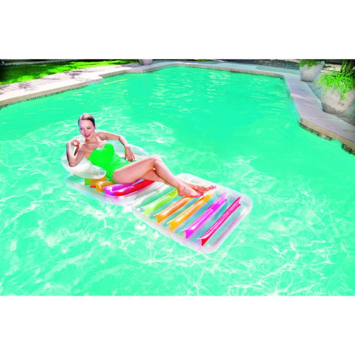 Bestway Fauteuil Gonflable Pliable Arc-en-ciel 201x89 cm Plage et Piscine 43023 2