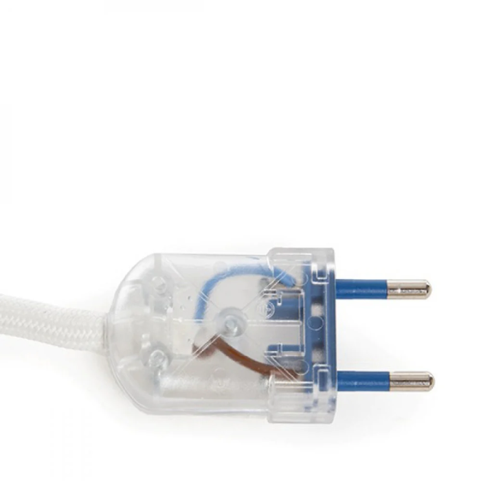 Douille E27 Câble 5000mm Blanc 3x0,75mm Douille à interrupteur rotatif Cuivre - Cage - Prise AM-AT536 2