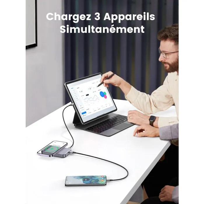 UGREEN Batterie Externe 20000 mAh 20W Charge Rapide USB-C Portable Gris - Alimentation Smartphone Tablette Voyage Sécurisée UGREEN Batterie Externe 20000 mAh 20W Charge Rapide USB-C Portable Gris - Alimentation Smartphone Tablette Voyage Sécurisée