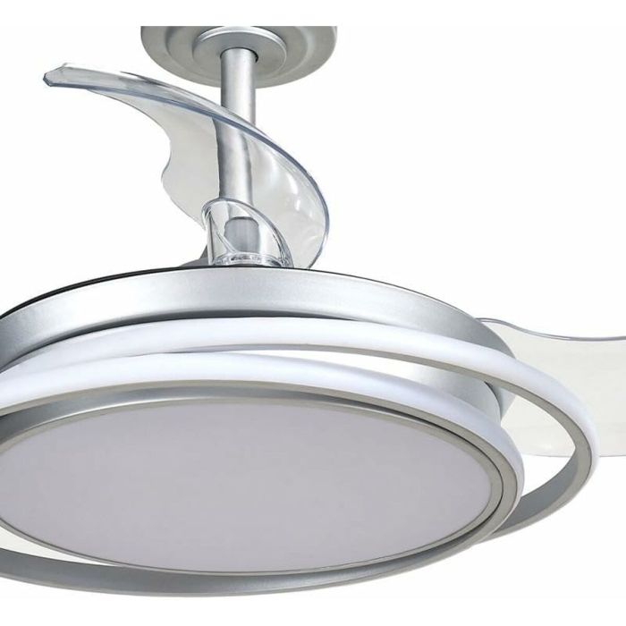 Ventilateur de Plafond CristalRecord Argenté 40 W Ø 40 cm 4 Ventilateur de Plafond CristalRecord Argenté 40 W Ø 40 cm 4