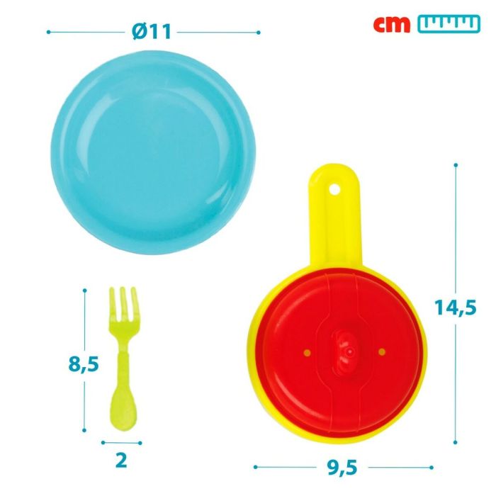Set de jouets alimentaires Colorbaby Linge et ustensiles de cuisine 33 Pièces (12 Unités) 2