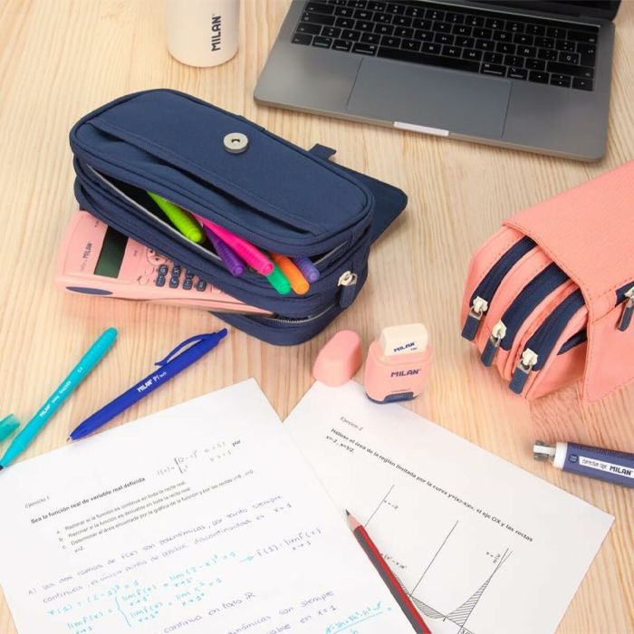 Trousse d'écolier Milan Serie1918 Bleu 13 x 24 x 10 cm 5 Trousse d'écolier Milan Serie1918 Bleu 13 x 24 x 10 cm 5