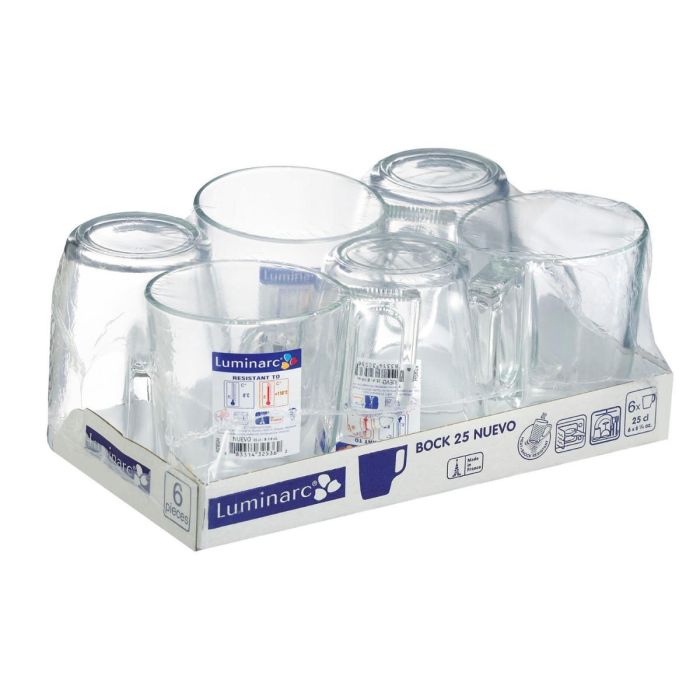 Mug Vidrio Nuevo Luminarc 25 cL 4 Mug Vidrio Nuevo Luminarc 25 cL 4