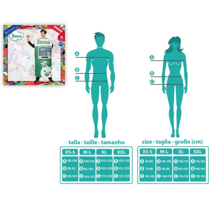 Déguisement Cajier Homme Adulte Taille M-L, Costume Fête de Carnaval Vert en Polyester