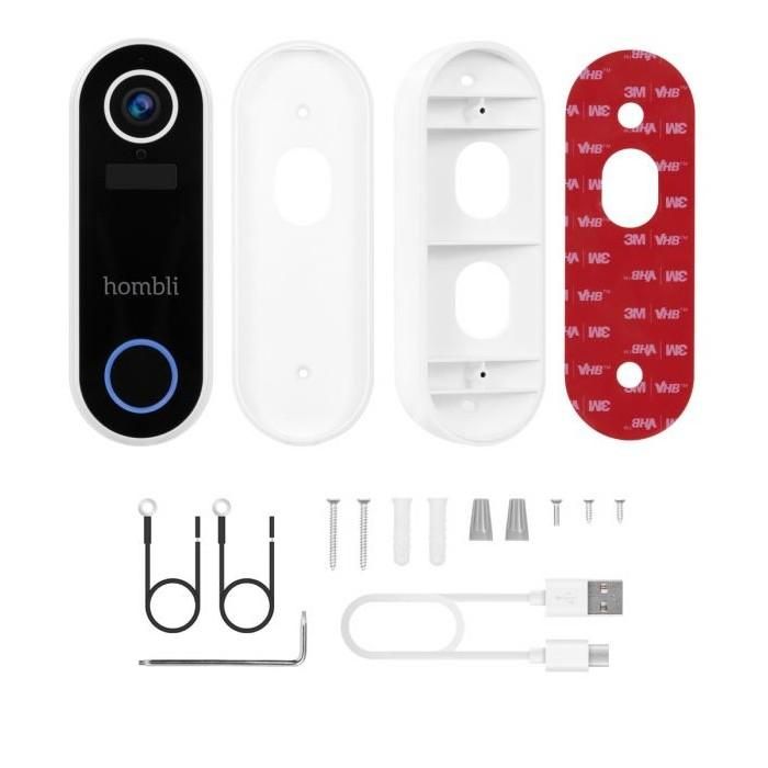Hombli smarte Türklingel 2 (weiß) + Gong 8