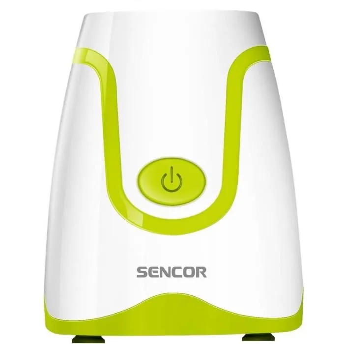 Sencor SBL 2211GR - Blender à smoothie 500 W avec 2 bouteilles en Tritan sans BPA, 4 lames inox et couvercle verseur, pour boissons saines, soupes, 0.6 L et 0.3 L