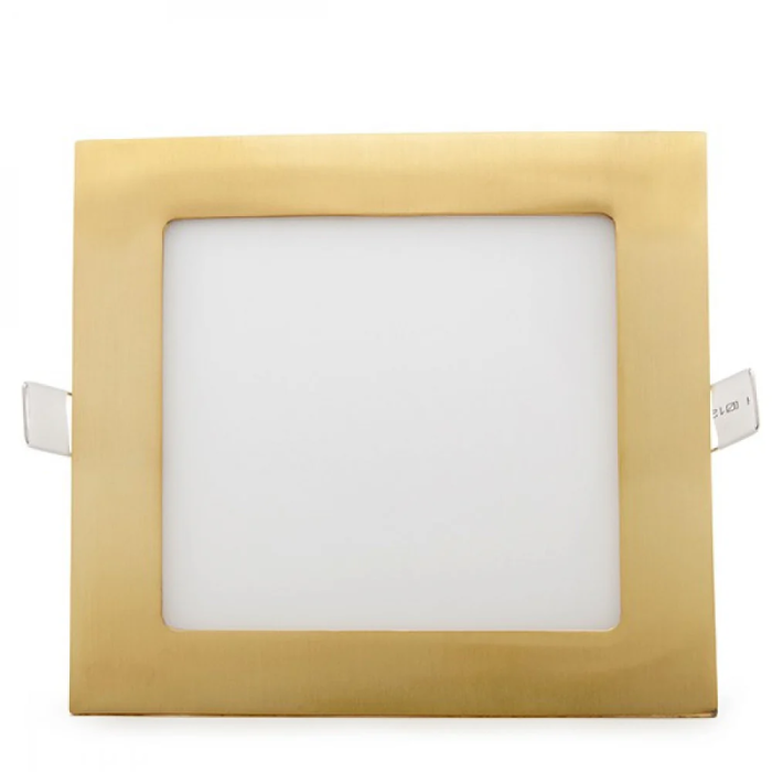 Plaque LED 12W 1200Lm Blanc Chaud 2700K Carrée Aluminium [GL-CL-S12N-G-WW] 2