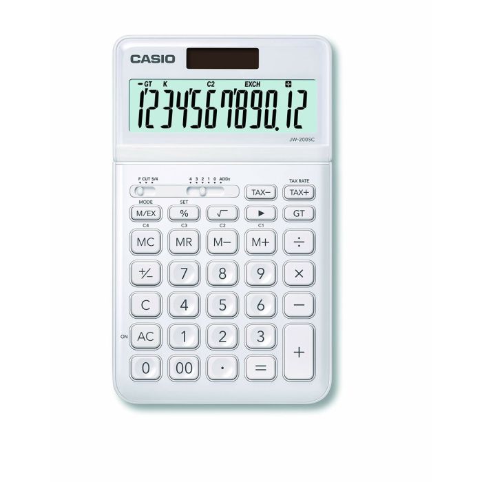 Calculatrice Casio JW-200SC-WE Blanc Plastique 1 Calculatrice Casio JW-200SC-WE Blanc Plastique 1