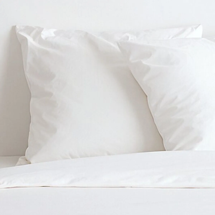 Today Parure de lit Essential effet lavé blanc - Housse de couette 220x240 cm + 2 taies 63x63 cm - 100% Polyester - Pratique et élégante