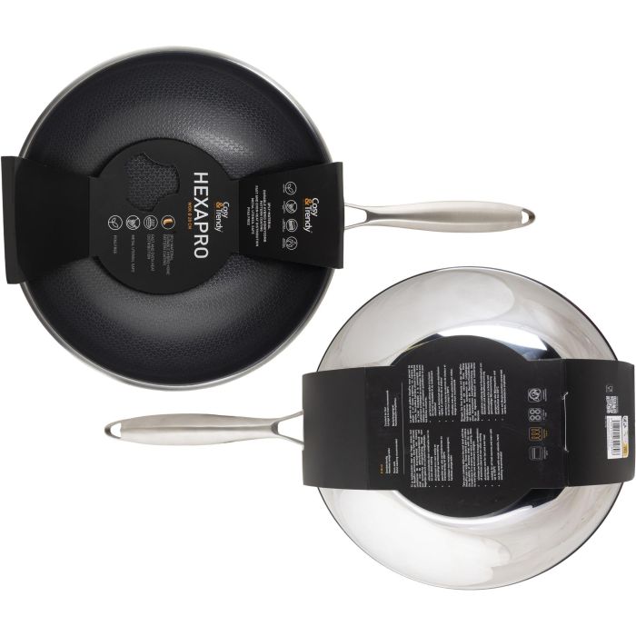 Wok - COSY & TRENDY - HEXAPRO - Acier inoxydable - Ø24 cm - Anti-adhésive - Tous feux dont induction 4