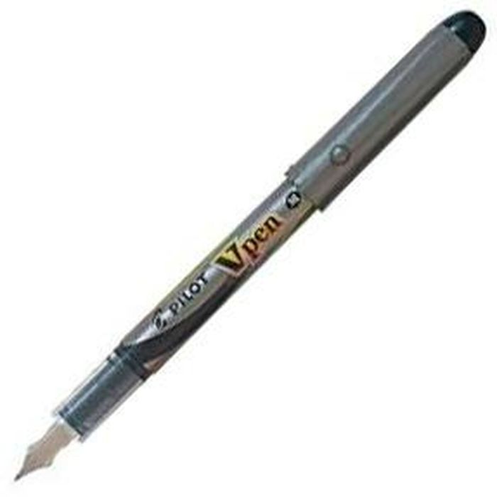 stylo à encre liquide Pilot V Pen Jetable Stylo Calligraphique Noir Acier 0,4 mm (12 Unités) 1