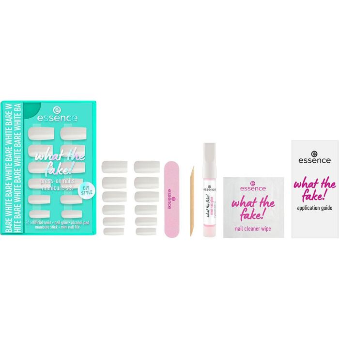 Essence Faux Ongles ! Coffret N° 04 - Blanc Nu, 6 Pièces 1 Essence Faux Ongles ! Coffret N° 04 - Blanc Nu, 6 Pièces 1