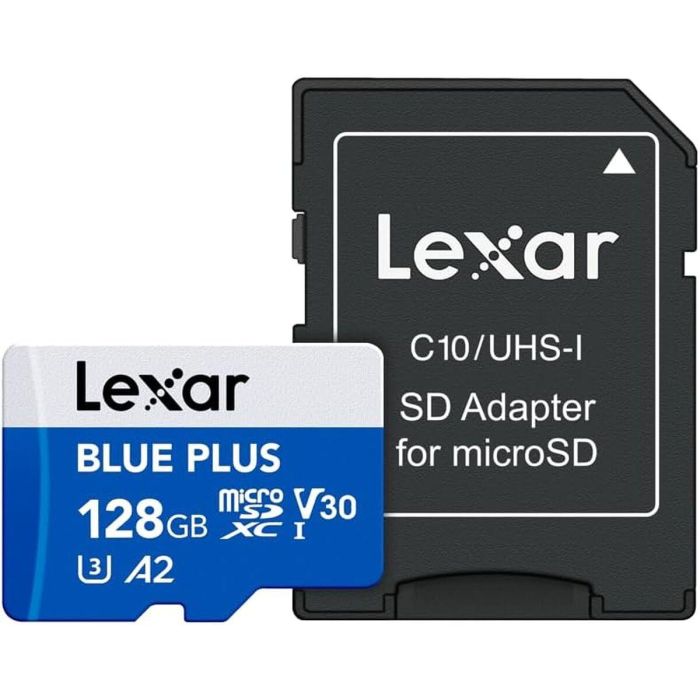 Carte Mémoire Micro SD avec Adaptateur Lexar LMSBLPL128G-BNANG 128 GB Carte Mémoire Micro SD avec Adaptateur Lexar LMSBLPL128G-BNANG 128 GB