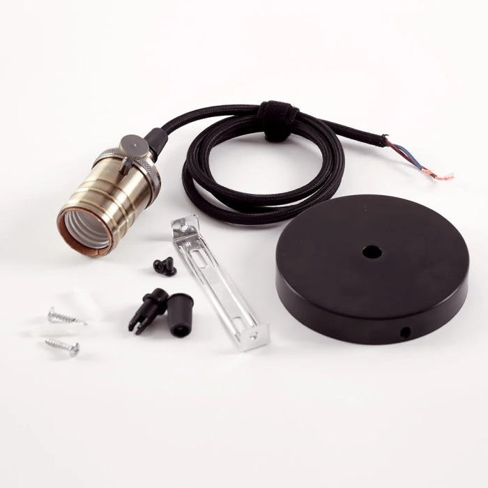 Pendel E27 Câble Tissu 1000mm, Douille/Interrupteur SC-MPL006 3