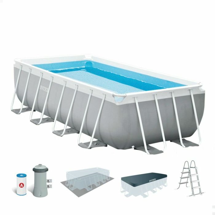Piscine Démontable Intex Prism Frame 488 x 244 x 107 cm 10.874 l Gris