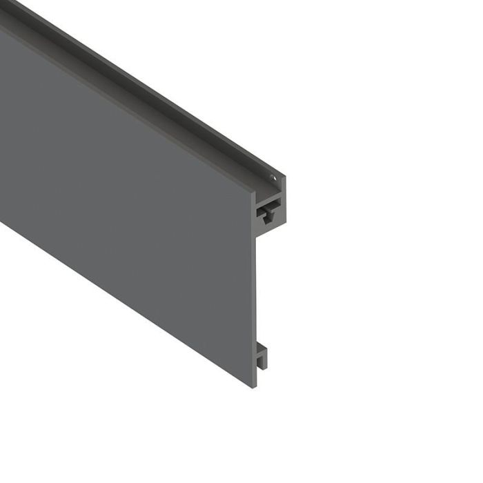 Perfil Metálico Qube Para Vidrio H59 Acabado Blanco Herrajes Alk (Set de 2) 2