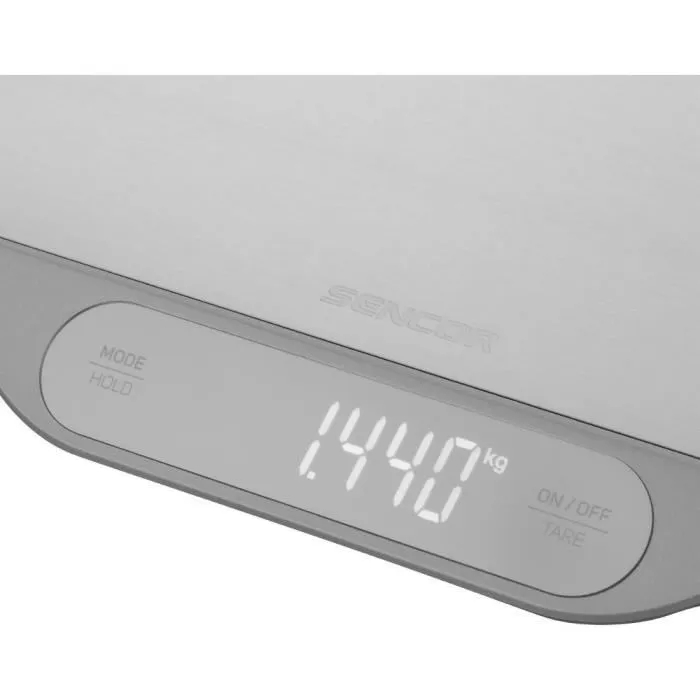 Sencor SKS 7300 - Balance de Cuisine Numérique, Capacité 30 kg Précision 2 g, Surface Acier Inox, Écran LED Tactile, Fonction Tare, Arrêt Auto