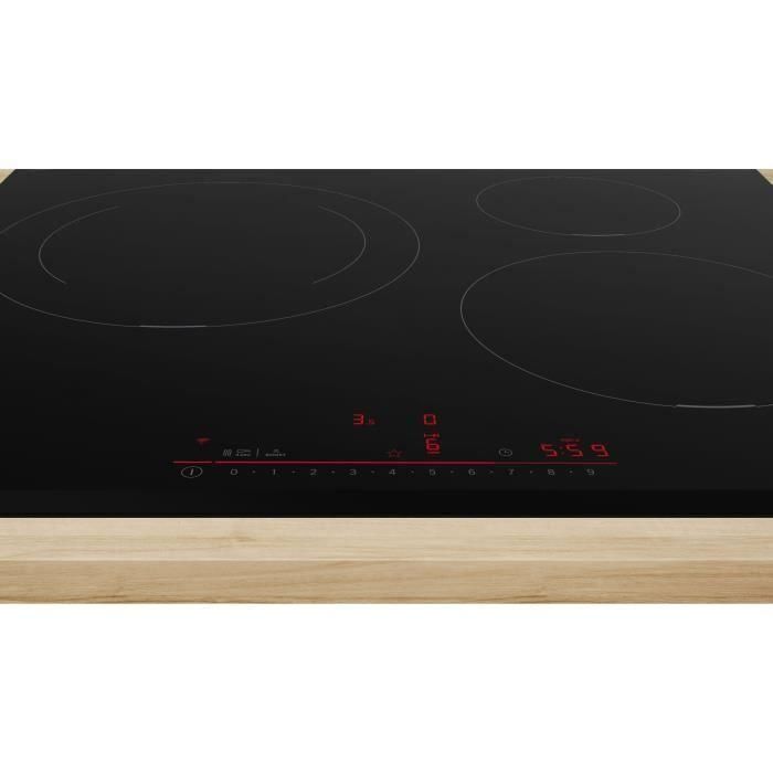 Table induction BOSCH - 3 foyers - L59 x P52 cm - PIJ631HB1E 2