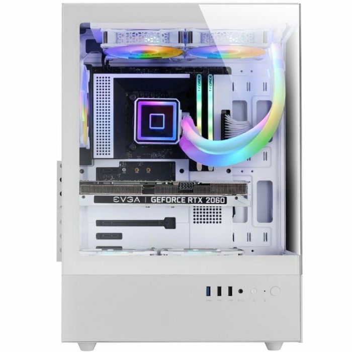 Boîtier ATX semi-tour Mars Gaming MCXOW Blanc 4