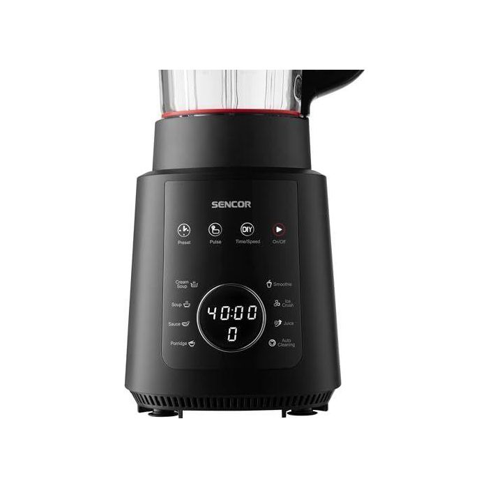 Sencor SBU 0510BK Mixeur chauffant multifonction - 9 vitesses, 7 programmes, pichet en verre borosilicate, lames inox pour soupes et smoothies