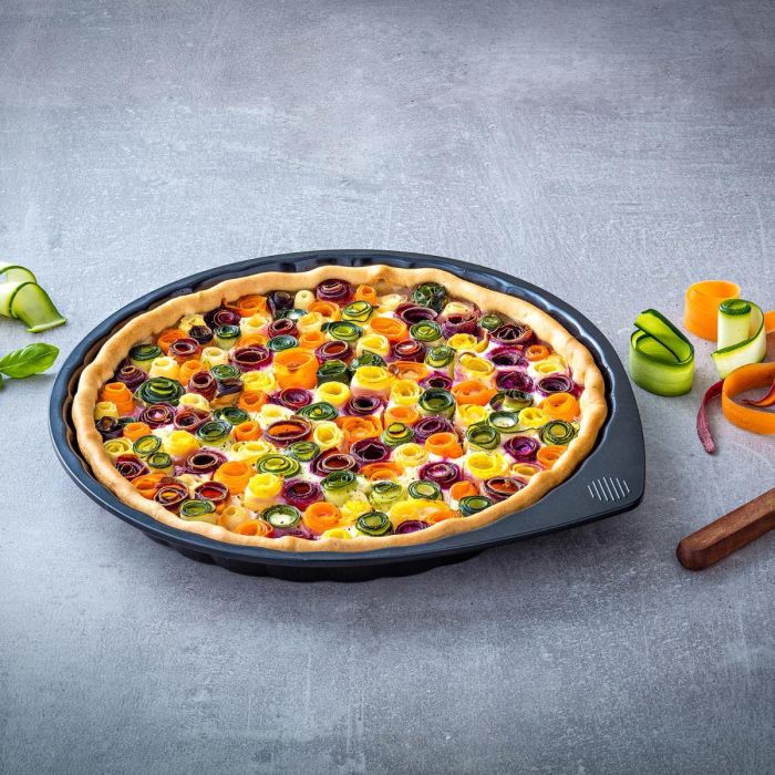 Molde Tarta Plano Acero Magic Pyrex 30 cm 2 Molde Tarta Plano Acero Magic Pyrex 30 cm 2