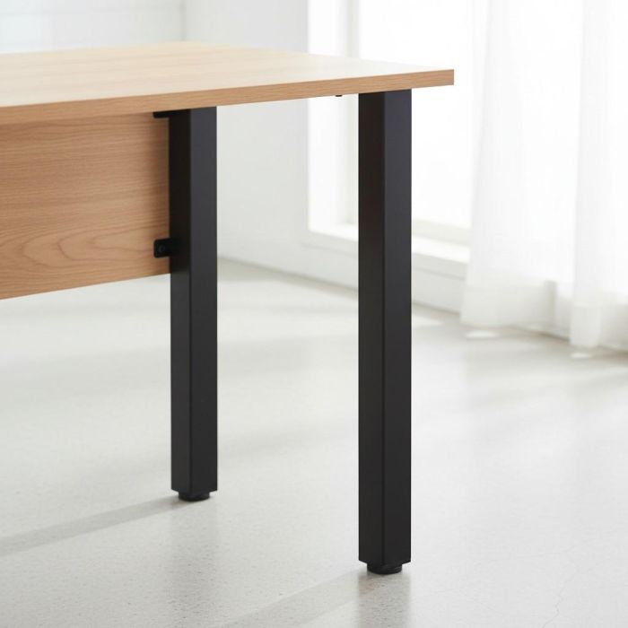 Jgo.4Patas Regulable Para Mesa Rigo 60X60-710 Negro Mesa Fija Herrajes Alk 1