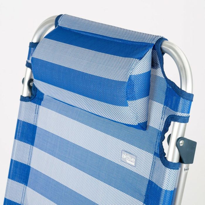 Chaise Pliante Aktive A rayures 48 x 90 x 60 cm (2 Unités) 3