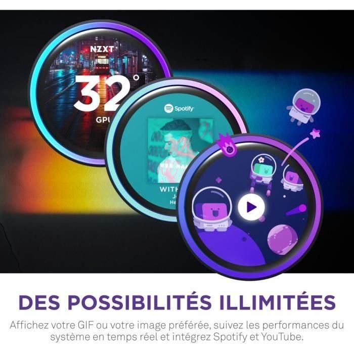 Watercooling - NZXT - RL-KR24E-W2 - Kraken Elite 240 RGB - Écran 2.72, panneau RGB personnalisable et ventilateurs RGB - Blanc 3 Watercooling - NZXT - RL-KR24E-W2 - Kraken Elite 240 RGB - Écran 2.72, panneau RGB personnalisable et ventilateurs RGB - Blanc 3