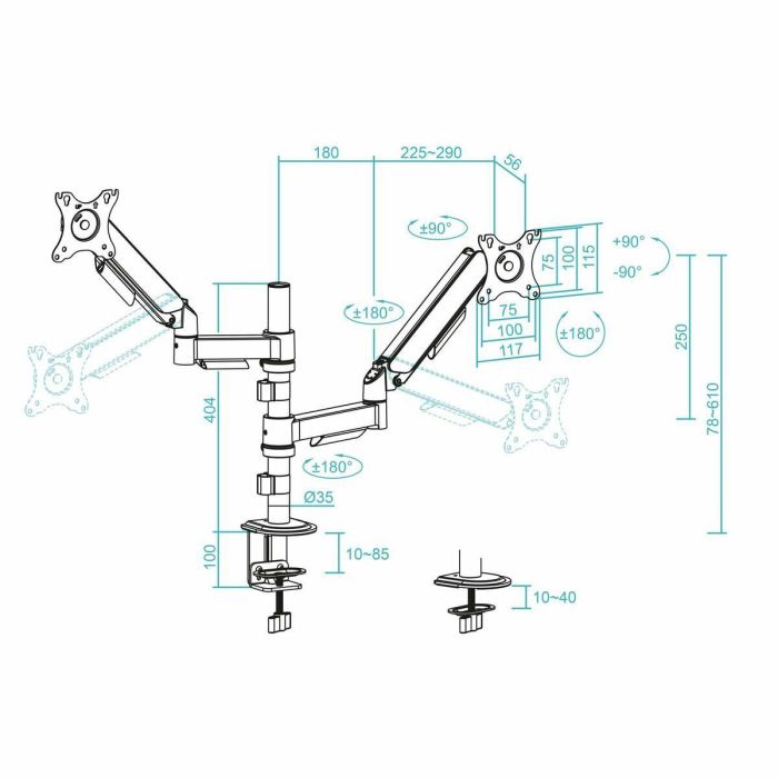 Monitor Gaming TooQ DB1533TNR-B 17"-32" 8 Monitor Gaming TooQ DB1533TNR-B 17"-32" 8