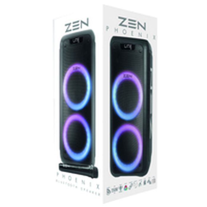 Haut-parleurs bluetooth portables ZEN PHOENIX Noir 350 W 1 Haut-parleurs bluetooth portables ZEN PHOENIX Noir 350 W 1