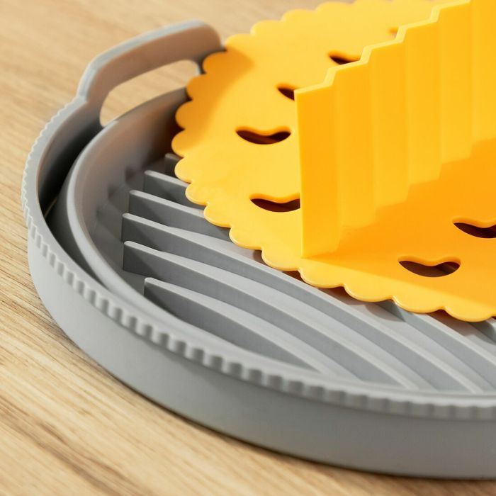 Pack Friteuse à Air avec Balance et Panier en Silicone Pliable pour Friteuses à Air InnovaGoods 19 Pack Friteuse à Air avec Balance et Panier en Silicone Pliable pour Friteuses à Air InnovaGoods 19