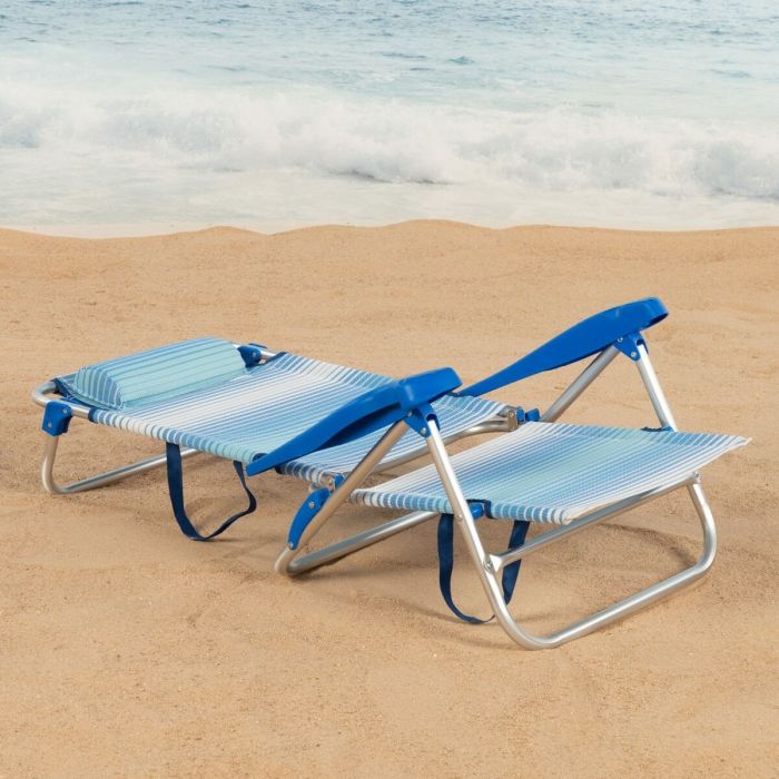 Chaise de Plage Aktive 47 x 82 x 49 cm (2 Unités) 4 Chaise de Plage Aktive 47 x 82 x 49 cm (2 Unités) 4