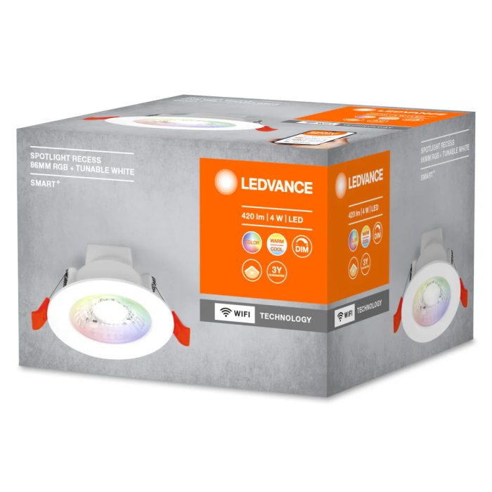 Ledvance [LVE-4058075573291] Downlight LED Smart 4W 400Lm 3000-6500K 36° IP20 Regulable CCT 1