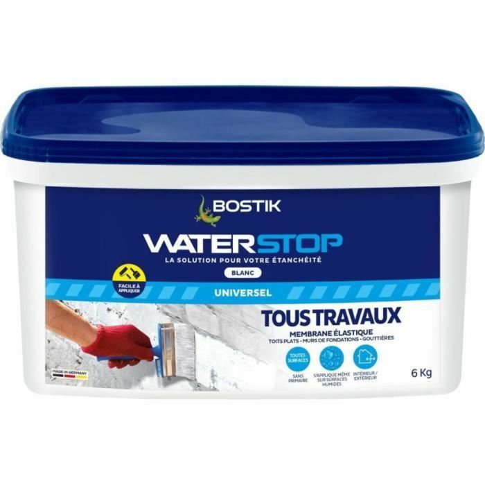 Bostik Membrane d'étanchéité Waterstop 6 kg Blanc Réparation de fuites AAAIB50062