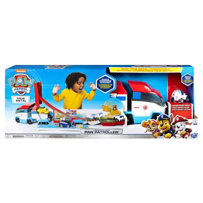 Paw Patrol Camion Pat'Patrouilleur TRUE METAL - Jeu 2 en 1 avec plateforme de lancement, 1 véhicule et accessoires 4