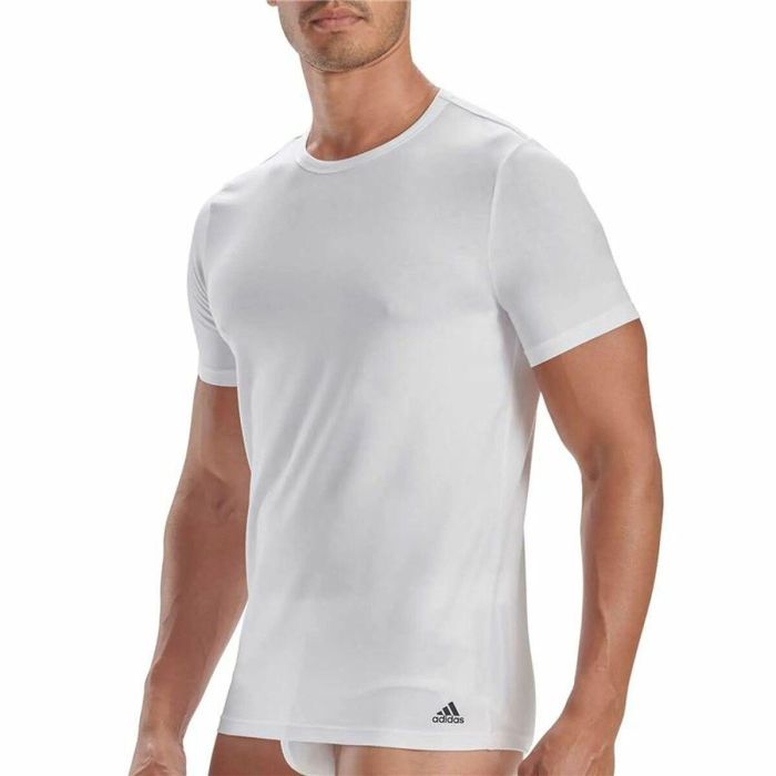 T-shirt à manches courtes homme Adidas Ss Tee Crew Active Core Cotton Blanc 3 Unités 1