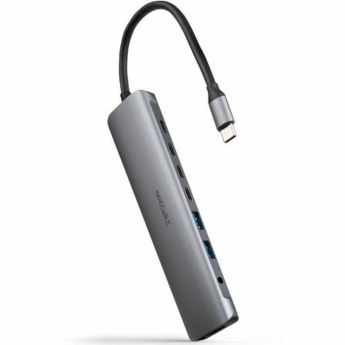 Hub USB NANOCABLE 10.16.4608 Gris 100 W 50 W 6 Hub USB NANOCABLE 10.16.4608 Gris 100 W 50 W 6