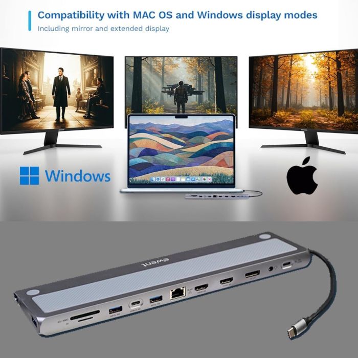 Hub USB Ewent EW1150 Gris 4