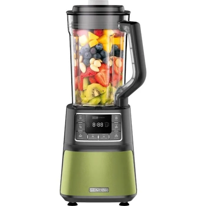 Sencor SBU 7870GG Super Blender, Mixeur sous vide 1500W 28000 tr/min avec 8 lames titan et pichet Tritan 1.5L - Programmes prédéfinis