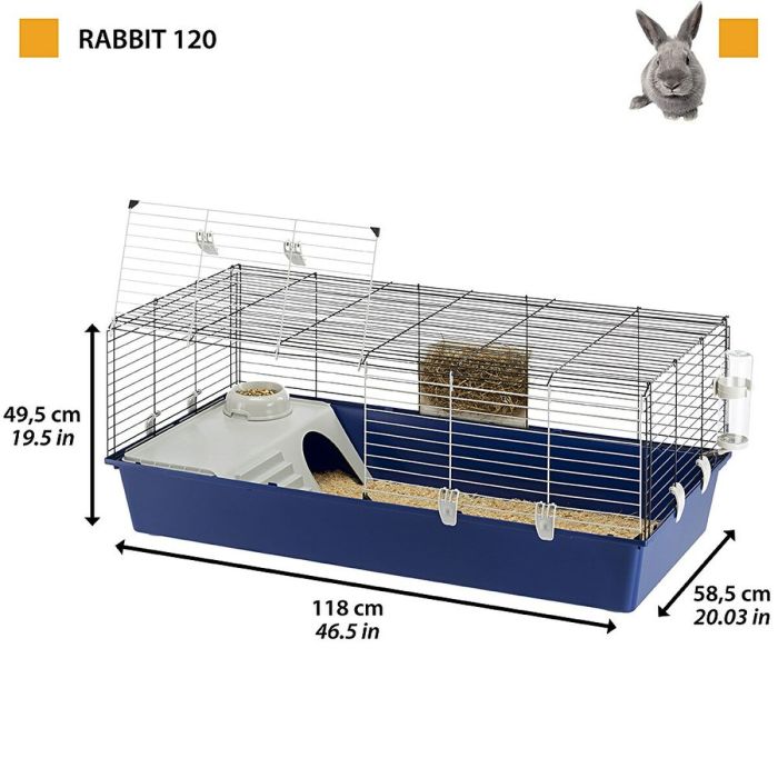Cage Ferplast Rabbit 120 Métal Plastique 11,8 x 58,5 x 49,5 cm 11